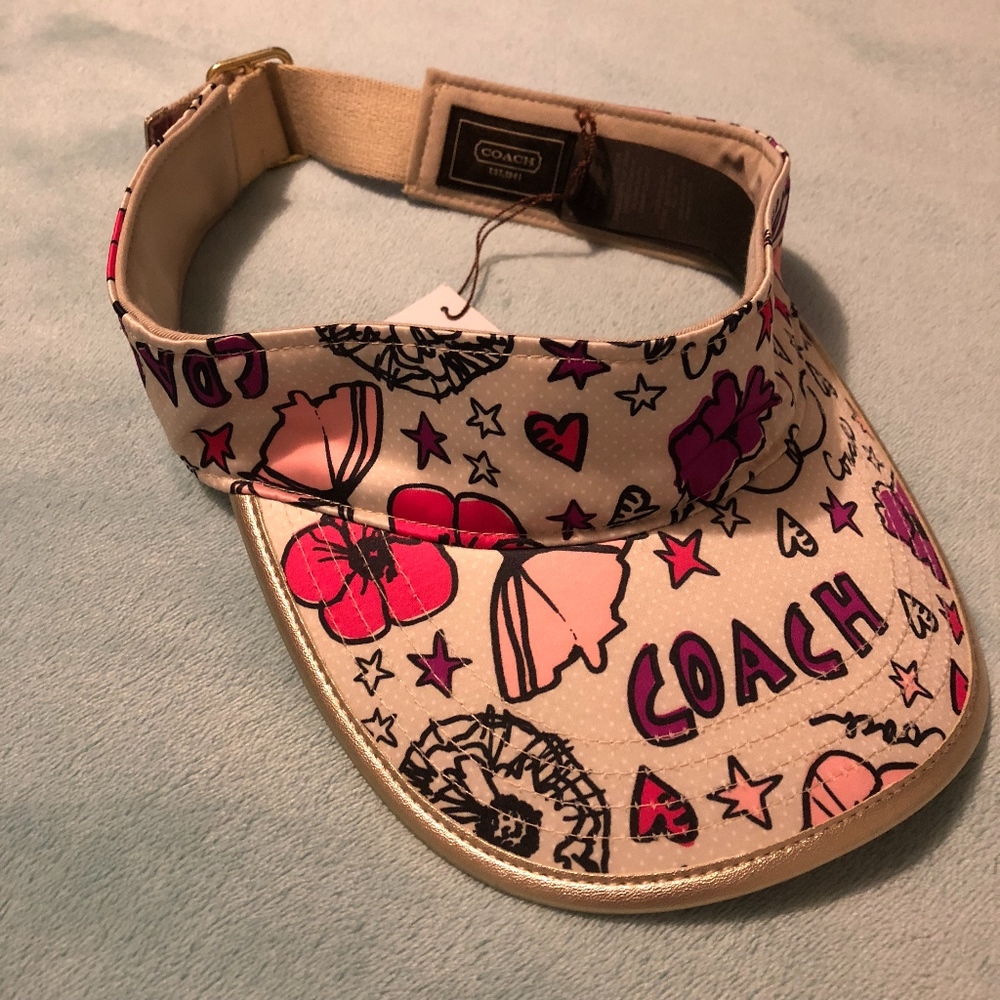 AUTHENTIC Coach Kyra Print Visor - Never Worn